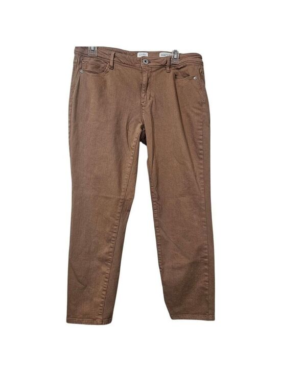 J. Jill Denim - J Jill Tan Denim Authentic Fit Slim Ankle Sz 12 P